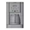 Cubic Coffee Maker 3D Model + Revit Family in front view and rendered in wireframe mode to showcase the clean topology better. Ideal for residential or commercial settings, this coffee maker 3D model is the perfect complement to bring a touch of warmth to your projects. This 3D model also includes a coffee maker Revit family so you can use this product in all your favorite apps.