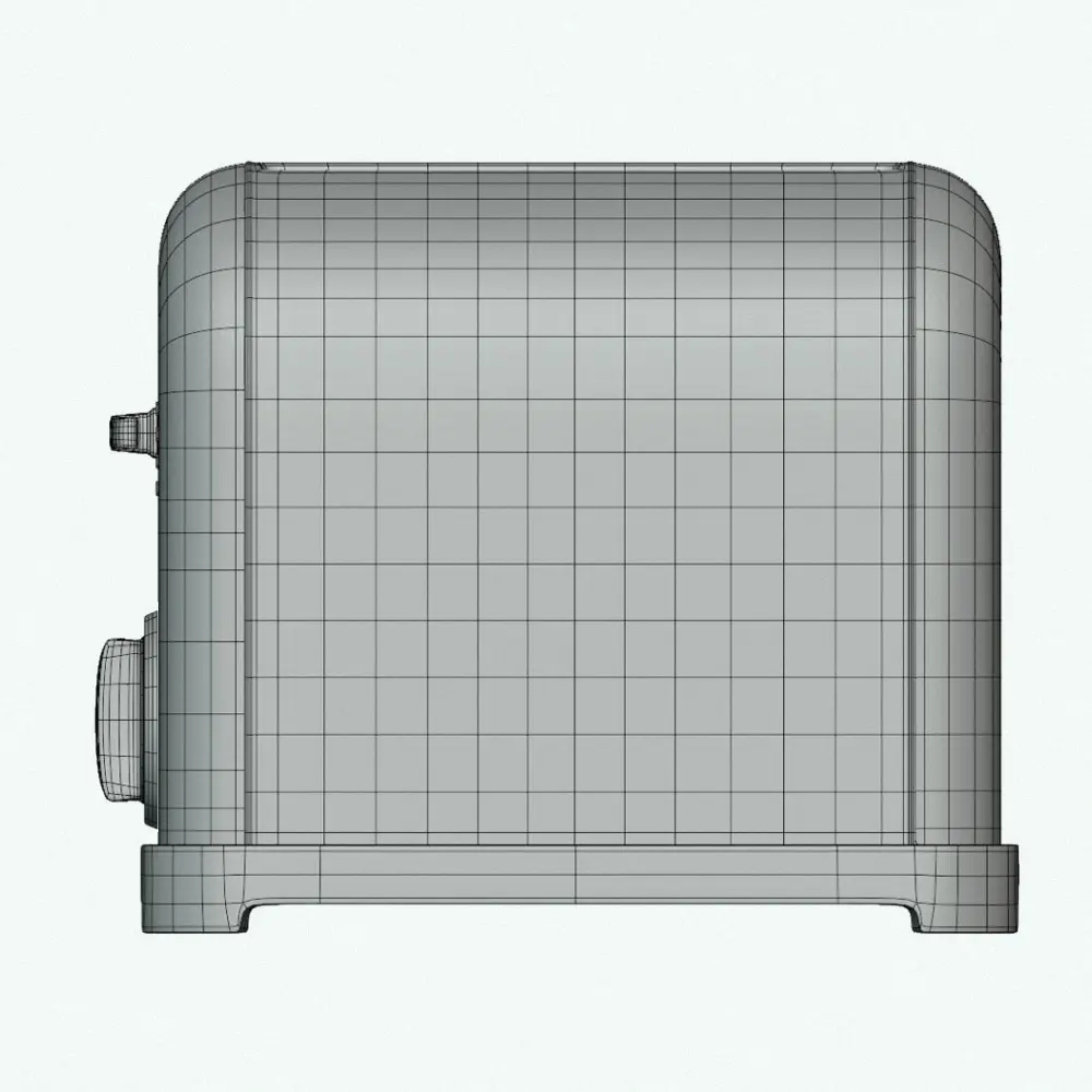 Revit Family / 3D Model - Metallic Twin Toaster 3D Model + Revit Family Side View Metallic Twin Toaster 3D Model + Revit Family in side view and rendered in wireframe mode to show the clean quad topology. Ideal for residential, commercial or hospitality projects, this professionally modeled and ready to render toaster 3D model will make your projects stand out of the crowd. Get it today and see for yourself.