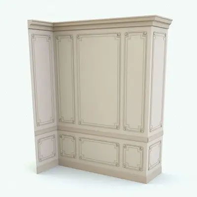 Wall Molding French-Style Revit Family main design showcasing elegant paneling for Revit projects.