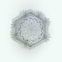 Revit Family / 3D Model - Powder Puff Cactus Plant Top View