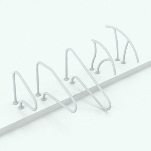 Revit Family / 3D Model - Ameba 3 Curves Pool Handrails