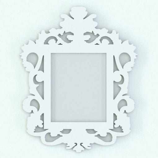 Revit Family / 3D Model - Wall Modern Baroque Frame Perspective
