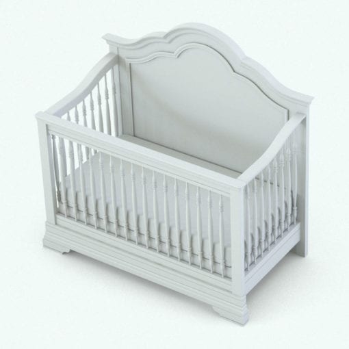 Revit Family / 3D Model - Antique Nursery Set Crib