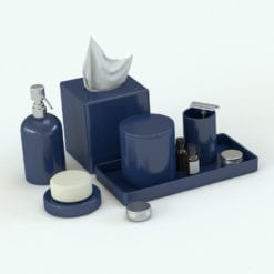Revit Family / 3D Model - Bathroom Accessories Pack 1 Rendered in Revit