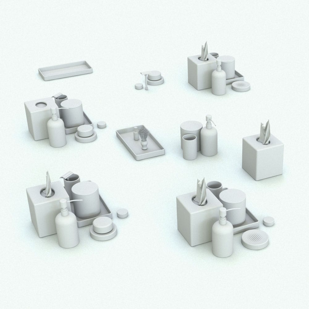 Bathroom accessories 3D model