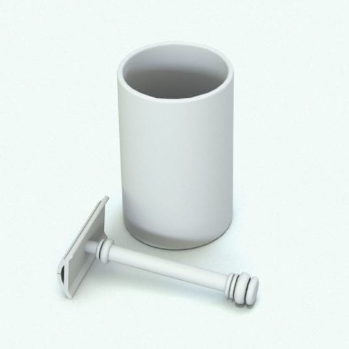 Revit Family / 3D Model - Bathroom Accessories Pack 1 Razor