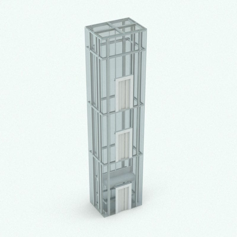 Glass Elevator 3D Model | BlackBee3D | Get a Subscription
