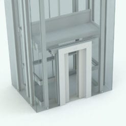 Revit Family / 3D Model - Glass Box Elevator Detail