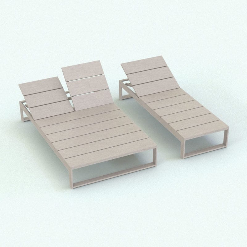 Revit Family Minimalistic Pool Chaise Lounge | Get a Subscription