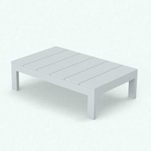 Revit Family / 3D Model - Top Boards Exterior Furniture Set Table