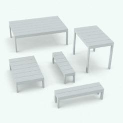Revit Family / 3D Model - Top Boards Exterior Furniture Set Variations 1