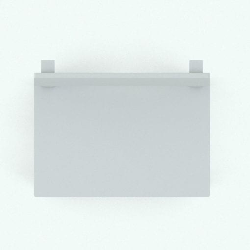 Revit Family / 3D Model - Traditional Bench Top View