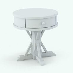 Revit Family / 3D Model - Antique Living Room Tables Set Side Table