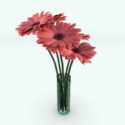 Revit Family / 3D Model - Barberton Daisy Rendered in 3D Max with Vray
