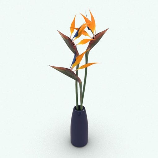 Revit Family / 3D Model - Bird of Paradise Rendered in 3D Max with Vray