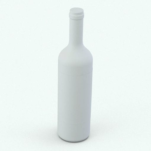 Revit Family / 3D Model - Bottle of Wine Perspective