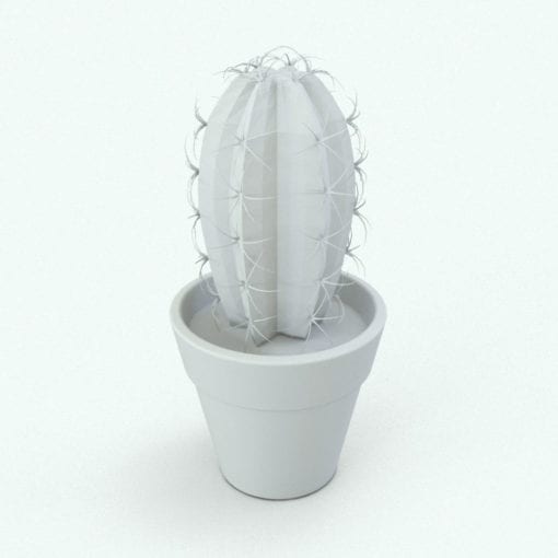 Revit Family / 3D Model - Cactus Plant Perspective