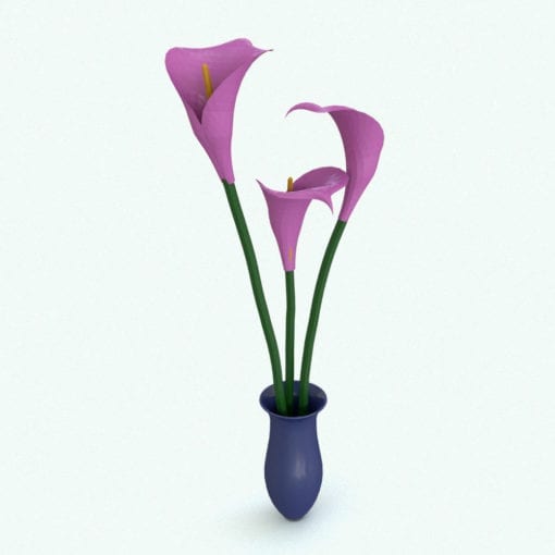 Revit Family / 3D Model - Calla Lilies Rendered in Revit
