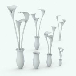 Revit Family / 3D Model - Calla Lilies Variations