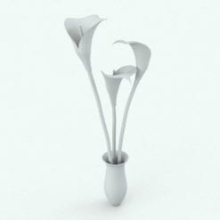 Revit Family / 3D Model - Calla Lilies Perspective