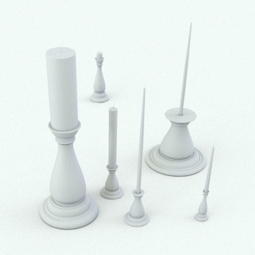 Revit Family / 3D Model - Candle Holder Classic Variations