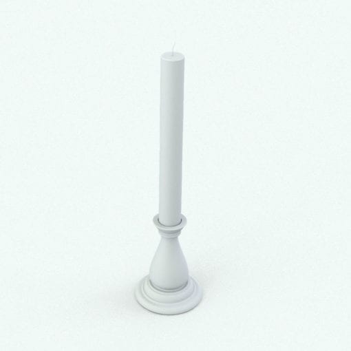 Revit Family / 3D Model - Candle Holder Classic Perspective