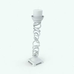 Revit Family / 3D Model - Candle Holder Rings Perspective
