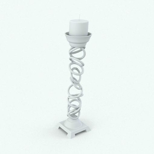 Revit Family / 3D Model - Candle Holder Rings Perspective