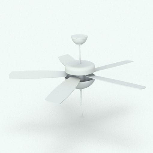 Revit Family / 3D Model - Ceiling Fan Bowl Light 2 Perspective 2