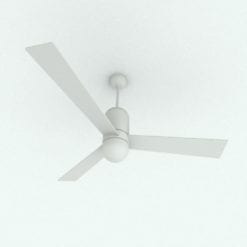 Revit Family / 3D Model - Ceiling Fan Modern 4 Perspective 1