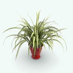 Revit Family / 3D Model - Spider Plant Rendered in 3D Max with Vray