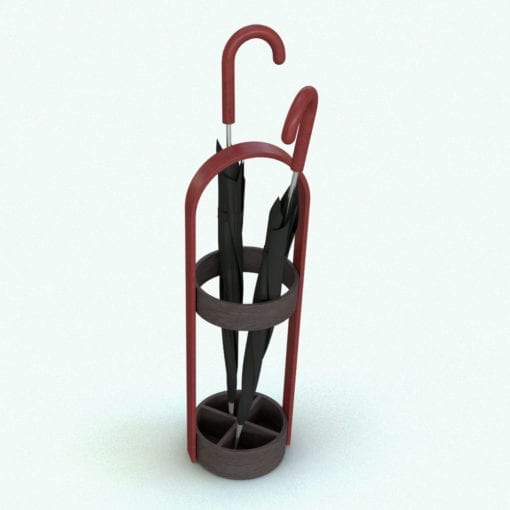 Revit Family / 3D Model - Circular Umbrella Holder Rendered in Revit