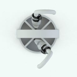 Revit Family / 3D Model - Circular Umbrella Holder Top View