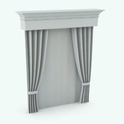 Revit Family / 3D Model - Classic Curtains Perspective