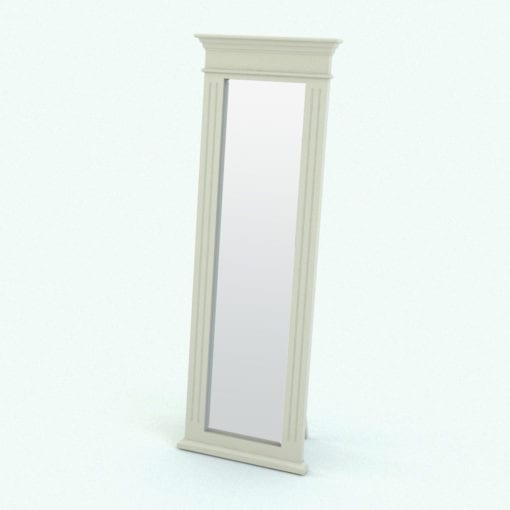Revit Family / 3D Model - Classic Order Standing Mirror Rendered in Revit