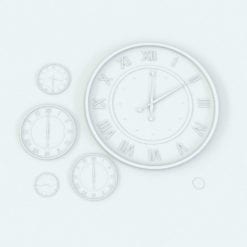 Revit Family / 3D Model - Clock Roman Numerals Variations