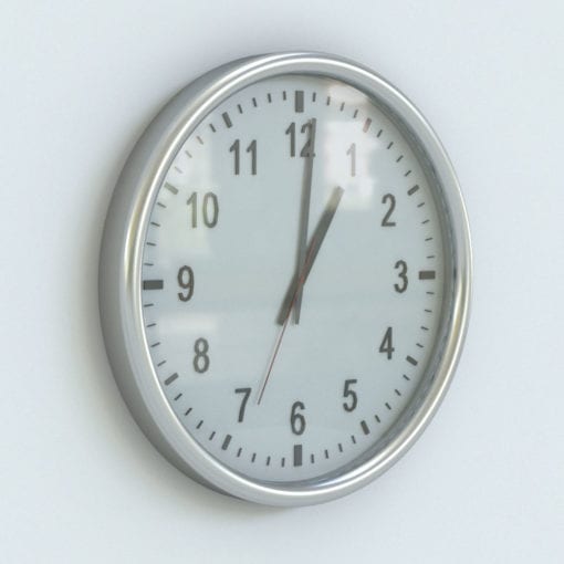 Revit Family / 3D Model - Clock With Numbers Rendered in Revit