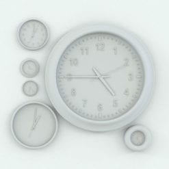 Revit Family / 3D Model - Clock With Numbers Variations