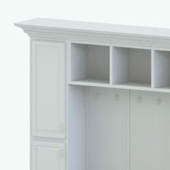 Revit Family / 3D Model - Coat Cupboard Unit Detail