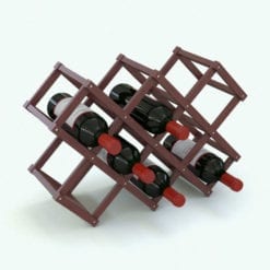 Revit Family / 3D Model - Crisscross Wine Rack Rendered in Revit