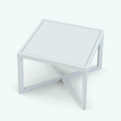 Revit Family / 3D Model - Cross Bottom Multipurpose Table Perspective