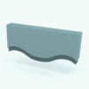 Revit Family / 3D Model - Curtain Valance Curves Rendered in Revit