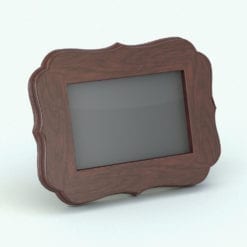 Revit Family / 3D Model - Curved Picture Frame Rendered in Revit
