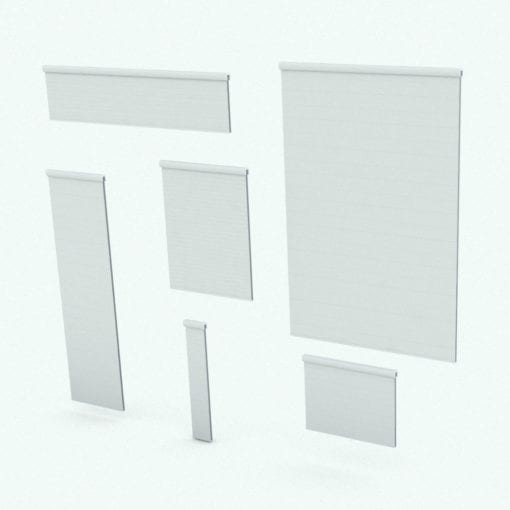 Revit Family / 3D Model - Day and Night Blinds Variations