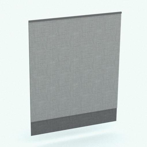 Revit Family / 3D Model - Double Panel Curtain Rendered in Revit
