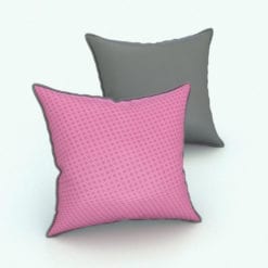 Revit Family / 3D Model - Square Cushion Euro Pillow With Piping Rendered in Revit