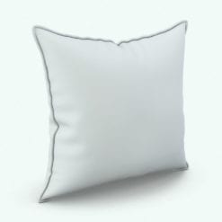 Revit Family / 3D Model - Square Cushion Euro Pillow With Piping Perspective