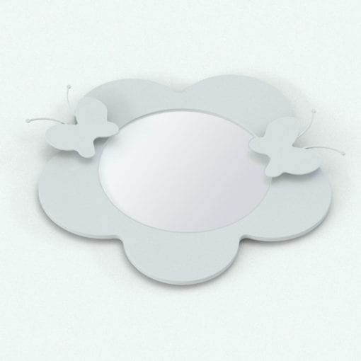 Revit Family / 3D Model - Flower Heart Mirror Perspective 2
