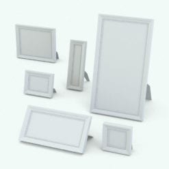 Revit Family / 3D Model - Picture Frame With Detail Dots Variations