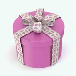 Revit Family / 3D Model - Gift Box With Bow Rendered in Revit